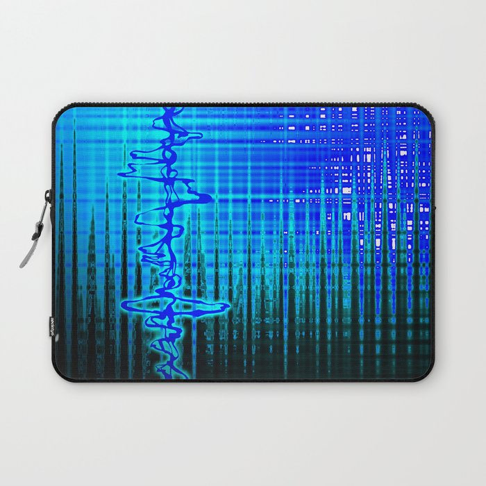 Soundwave Blue Laptop Sleeve
