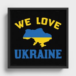 We Love Ukraine Framed Canvas