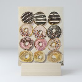 Donuts II - watercolor Mini Art Print