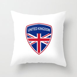 Great Britain coat of arms flags design Throw Pillow