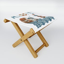 Ahoy! Two best friends on a sailing adventure. Folding Stool