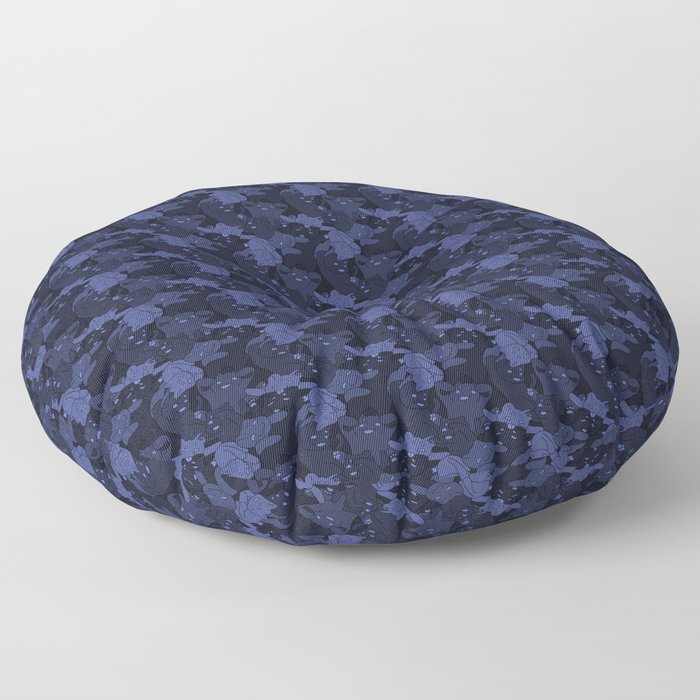 Atelier Siempre Cat Camo: Crowning Cobalt Floor Pillow