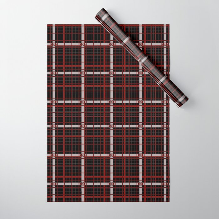 Punk Rock Evil Eye Checkered Pattern Wrapping Paper