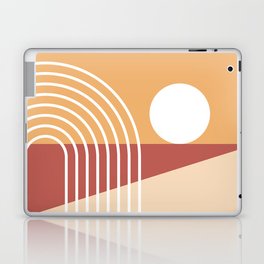 Sun Rainbow Beach Abstract 8 in Brown Beige Orange Laptop Skin