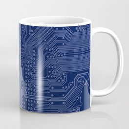 Blue Geek Motherboard Circuit Pattern Coffee Mug
