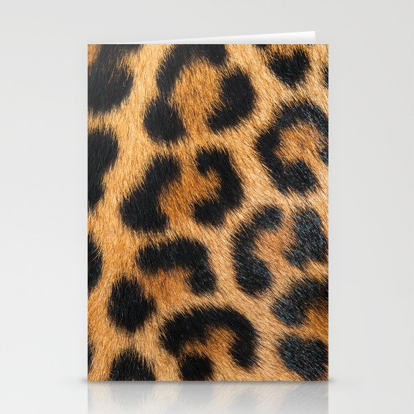 Natural Leopard Fur Stationery Cards