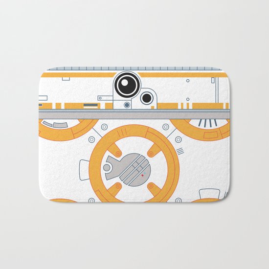 Minimal BB8 Droid Bath Mat
