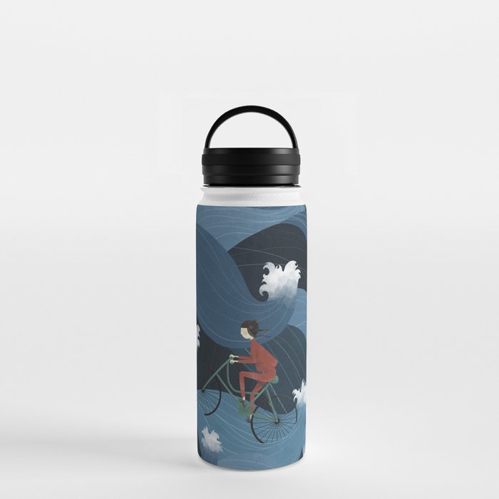 Pedalling Through the Dark Currents Water Bottle