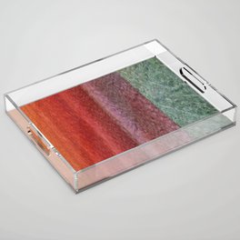 red and green color blocking line function Acrylic Tray