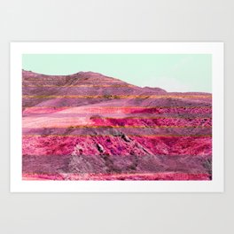 Strawberry Cheesecake Mountains Art Print
