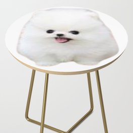 White Adorable Puppy Dog Like A CLoud Side Table