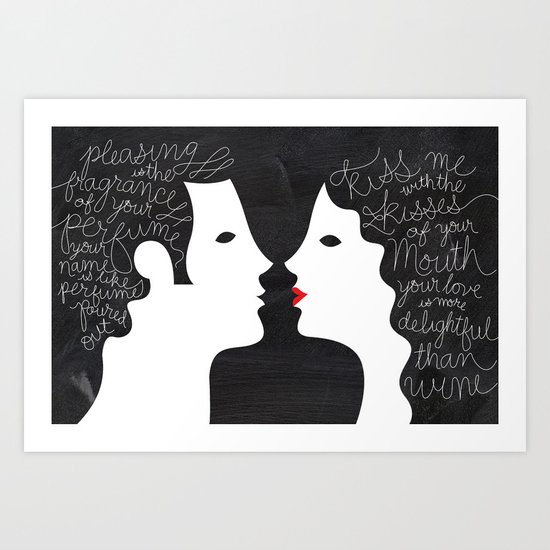 Your Love is More Delightful than Wine Art Print