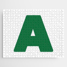 A (Olive & White Letter) Jigsaw Puzzle
