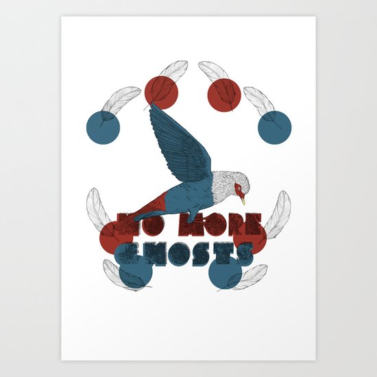 No More Ghosts - Mauritius Blue Pigeon Art Print