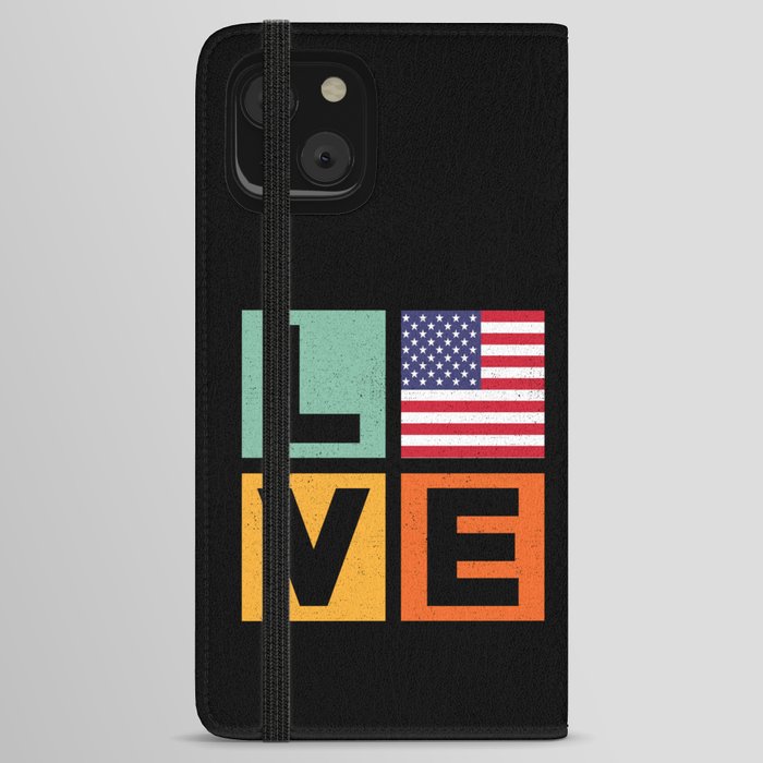 USA Love iPhone Wallet Case
