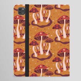 Retro Mystic Mushrooms iPad Folio Case