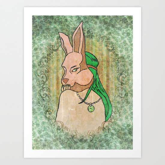 Follow the White Rabbit Art Print