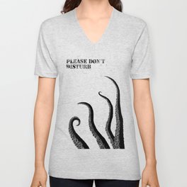 a crazy Tentacles in the shower (Scary) Unisex V-Neck