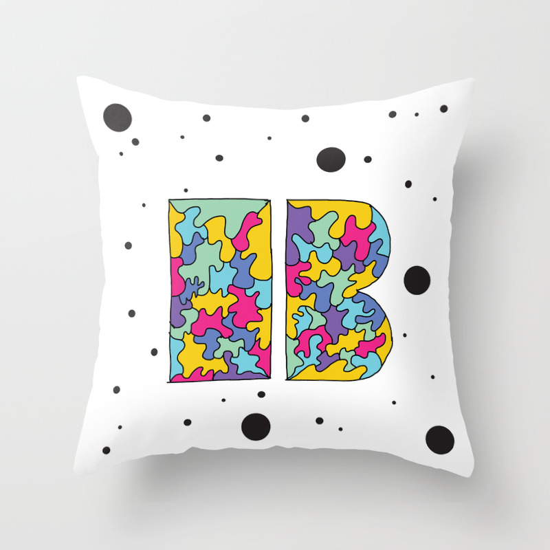 Letter B Throw Pillow By Mlklpkcgl Society6