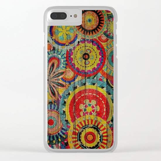 Kashmir on Wood 01 Clear iPhone Case