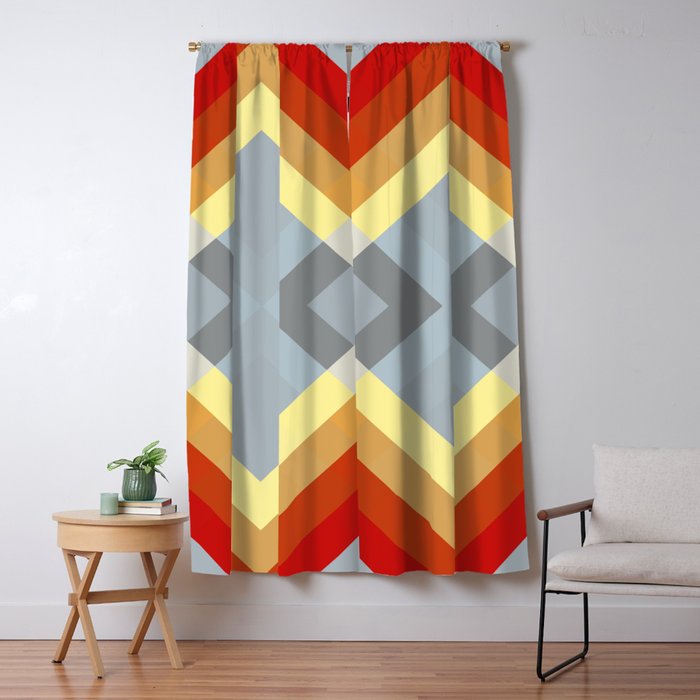 Abstract Retro Pattern 13 Blackout Curtain By Alphaomega