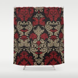 Vintage baroque pattern. Antique damask design. Classical luxury old fashioned damask ornament, royal victorian hand drawn illustration pattern. Shower Curtain