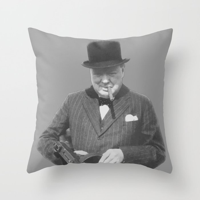 Sir Winston Churchill Throw Pillow