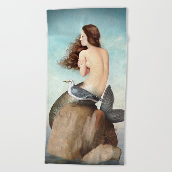 the soul is full of longing Beach Towel