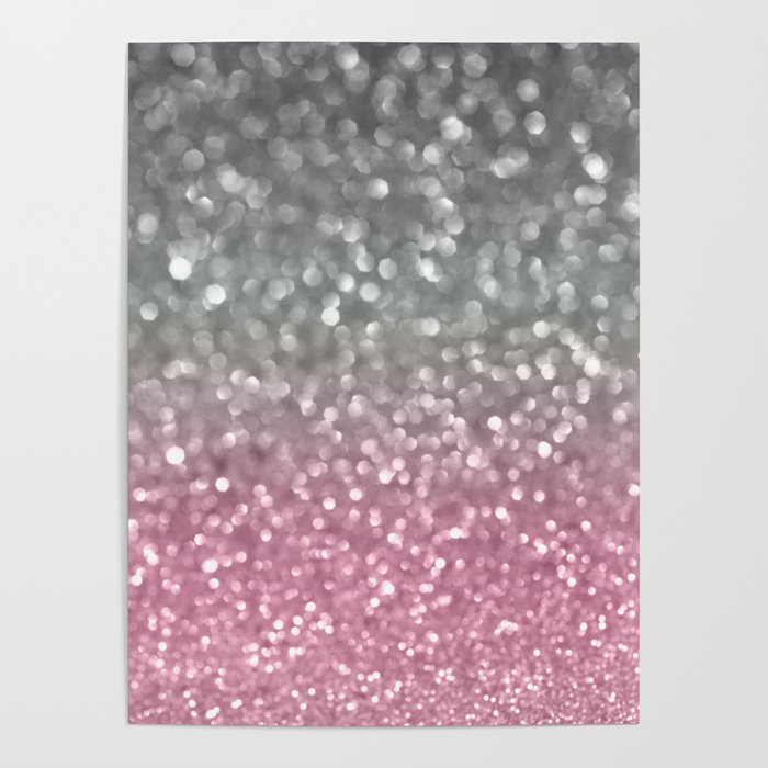 Gray and Light Pink Poster