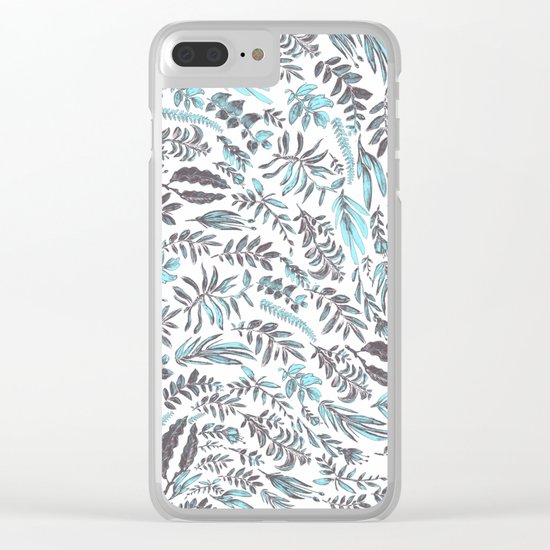blue garden Clear iPhone Case