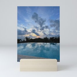 POOLSIDE SUNSET Mini Art Print