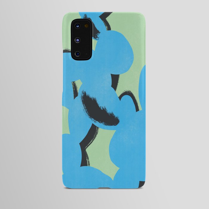 Blue cactus silhouette Android Case