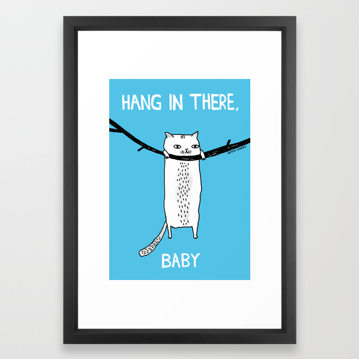 Hang In There Baby Framed Art Print By Gemmacorrell Society6