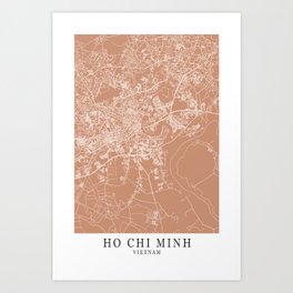 Ho Chi Minh - Vietnam Coffee City Map CB9173 Art Print