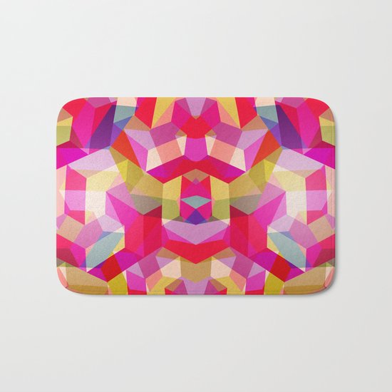 Colourful Twisted rectangles Bath Mat