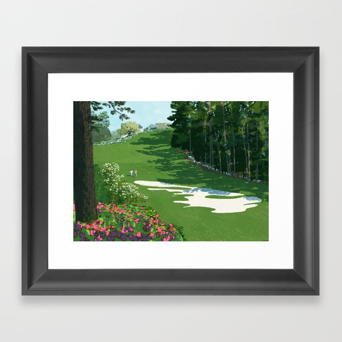 2013 Masters the 10th hole at the Augusta National Golf Club Framed Art Print