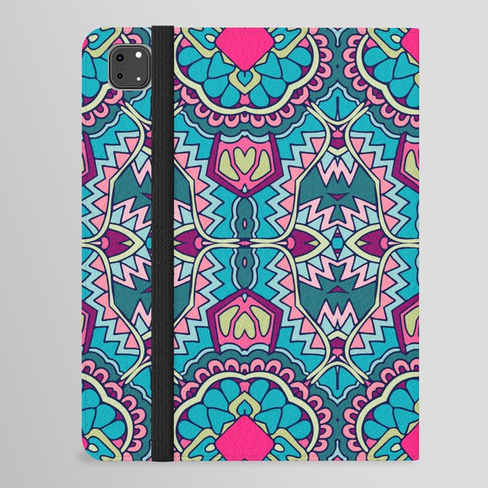 Colorful Oriental Rug Mandala Boho Pattern iPad Folio Case
