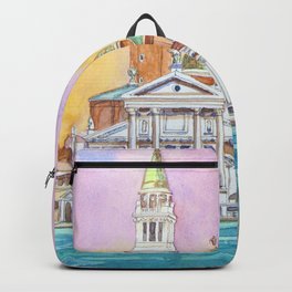 Venice. San Giorgio Maggiore. Andrea Palladio. Architecture. Watercolor Backpack | Illustration, Veneza, Painting, Sangiorgio, Architecture, Mixed Media, Maggiore, Venice 