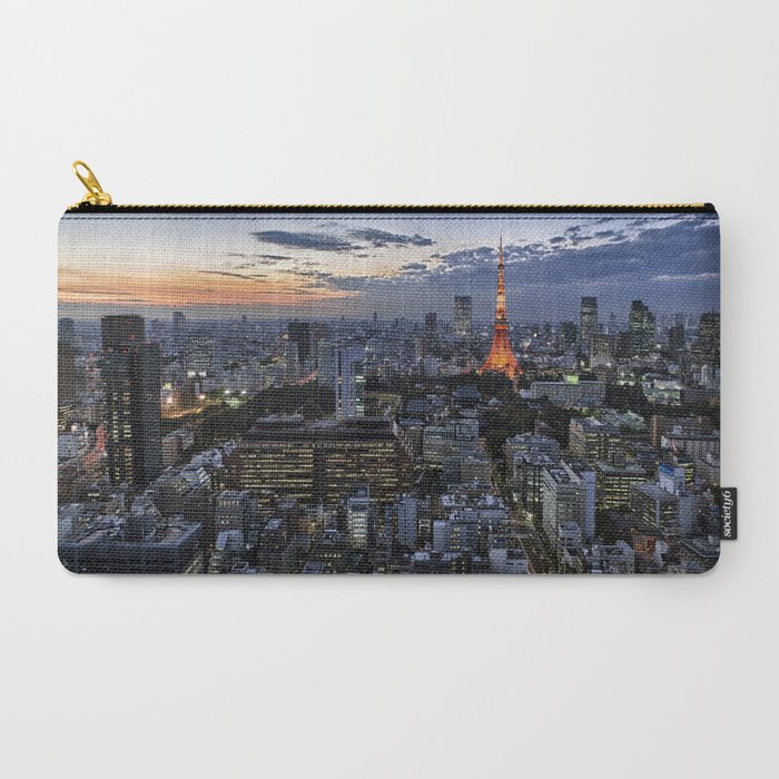 Tokyo Tower Cityscape at Dusk Carry-All Pouch