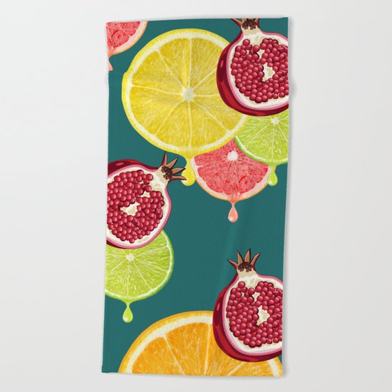 tropic fruit Beach Towel