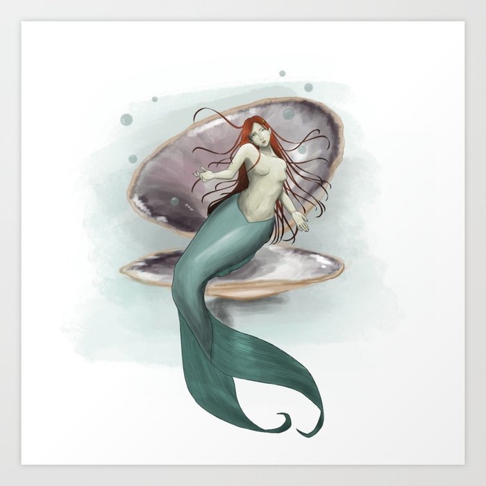 Mermaid Fantasy Art Print By Mskakitani