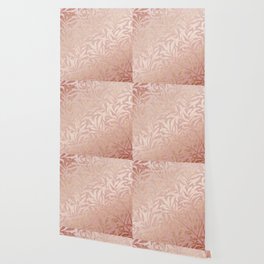 Blush Pink Leaves Silk Trendy Collection Wallpaper
