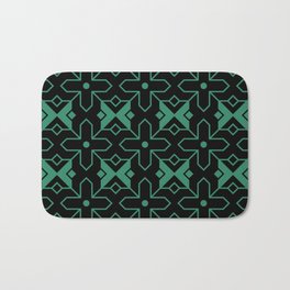 Antique seamless green background Islam cross star geometry Bath Mat