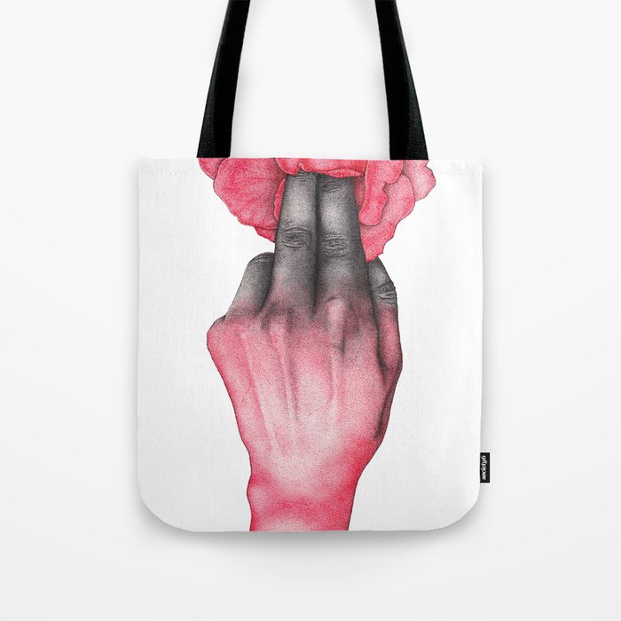 Petal Touch Dotwork Tote Bag