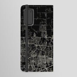 McKinney - Black and White City Map Android Wallet Case