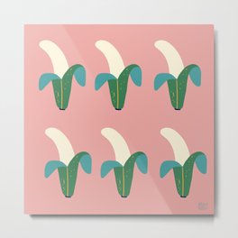 Abstract Banana's Metal Print | Minimalart, Strangeart, Vintage, Banana, Fruit, Popart, Minimalist, Kitchenart, Drawing, Pattern 
