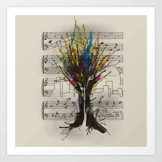 Ink Chords Art Print