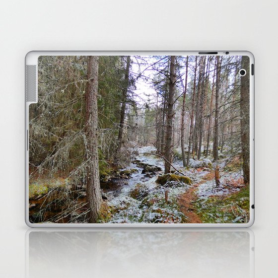 Scottish Highlands Woodland Walk in I Art. Laptop & iPad Skin