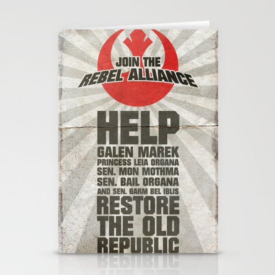Join the Rebel Alliance Stationery Cards