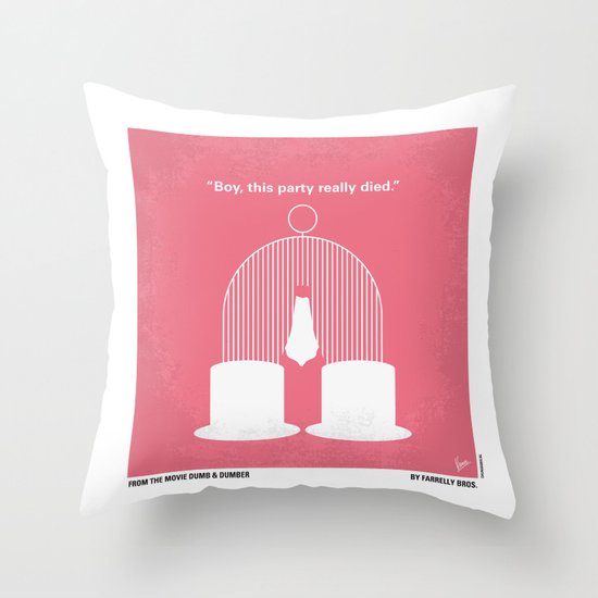 No241 My Dumb & Dumber minimal movie poster Throw Pillow